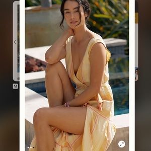 L Space - Anthropologie Clara Maxi Dress In Orange NWT Size Medium